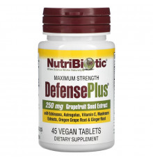 NutriBiotic DefensePlus Максимальная сила 250 мг 45 вегетарианских таблеток