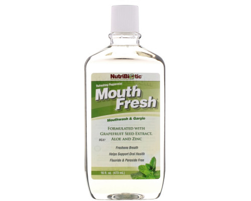 NutriBiotic MouthFresh Натуральная жидкость для полоскания рта освежающая мята 16 жидких унций (473 мл) NutriBiotic MouthFresh Натуральная жидкость для полоскания рта освежающая мята 16 жидких унций (473 мл)