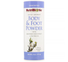 NutriBiotic Натуральный порошок для ног и тела без запаха 4 унции (113 г)
