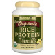 NutriBiotic, Сырой натуральный рисовый белок с ванилью, 1 фунт 5 унций (600 г)