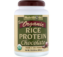 NutriBiotic, Органический Белок Риса, Шоколад, 6.9 унции (650 г)