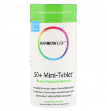 Rainbow Light, Мини-таблетки 50+, мультивитамины на основе продуктов питания, 90 мини-таблеток