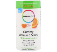 Rainbow Light, Дольки Витамина С Gummy с терпким апельсиновым вкусом, 90 долек