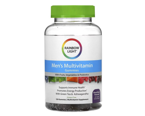 Rainbow Light, Men's Multivitamin, Mixed Berry, 120 Gummies Rainbow Light, Men's Multivitamin, Mixed Berry, 120 Gummies