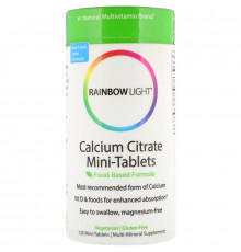 Rainbow Light, Мини-таблетки кальция цитрата, 120 мини-таблеток