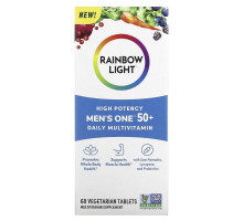 Rainbow Light, Men's One 50+ Daily Multivitamin, High Potency, 60 Vegetarian Tablets