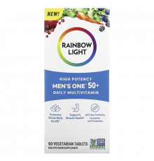 Rainbow Light, Men's One 50+ Daily Multivitamin, High Potency, 60 Vegetarian Tablets