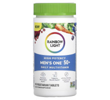 Rainbow Light, Men's One 50+ Daily Multivitamin, High Potency, 90 Vegetarian Tablets