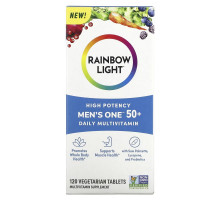Rainbow Light, Men's One 50+ Daily Multivitamin, High Potency, 120 Vegetarian Tablets