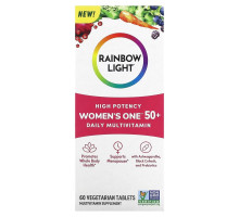 Rainbow Light, Women's One 50+, Daily Multivitamin, High Potency , 60 Vegetarian Tablets