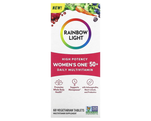 Rainbow Light, Women's One 50+, Daily Multivitamin, High Potency , 60 Vegetarian Tablets Rainbow Light, Women's One 50+, Daily Multivitamin, High Potency , 60 Vegetarian Tablets