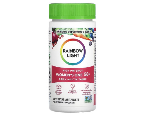 Rainbow Light, Women's One 50+, Daily Multivitamin, High Potency , 60 Vegetarian Tablets Rainbow Light, Women's One 50+, Daily Multivitamin, High Potency , 60 Vegetarian Tablets