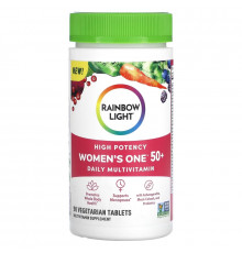 Rainbow Light, Women's One 50+, Daily Multivitamin, High Potency, 90 Vegetarian Tablets