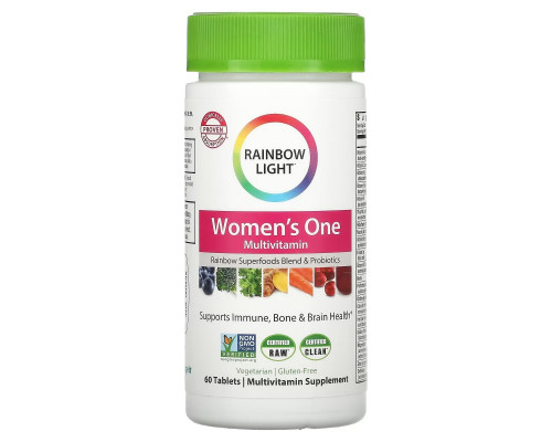 Rainbow Light, Women's One, мультивитамины, 60 таблеток Rainbow Light, Women's One, мультивитамины, 60 таблеток