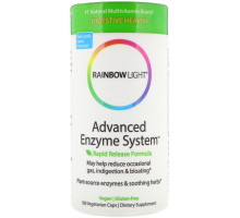 Rainbow Light, Усовершенствованная ферментная система, формула быстрого высвобождения, 180 вегетарианских капсул