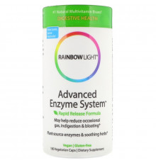 Rainbow Light, Усовершенствованная ферментная система, формула быстрого высвобождения, 180 вегетарианских капсул