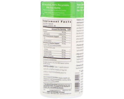 Rainbow Light, ProbioActive, формула на основе продуктов питания, 90 капсул быстрого высвобождения Rainbow Light, ProbioActive, формула на основе продуктов питания, 90 капсул быстрого высвобождения
