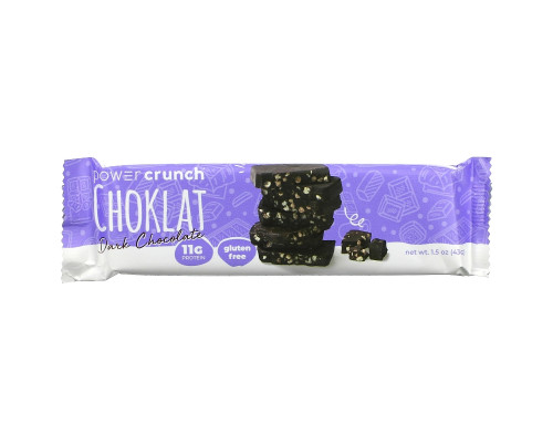 BNRG, Power Crunch, протеиновый энергетический батончик со вкусом темного шоколада, 12 шт. по 43 г BNRG, Power Crunch, протеиновый энергетический батончик со вкусом темного шоколада, 12 шт. по 43 г