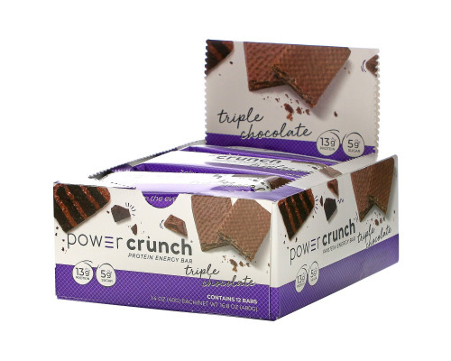 BNRG, Power Crunch Protein Energy Bar, Original Triple Chocolate, 12 Bars, 1.4 oz (40 g) Each BNRG, Power Crunch Protein Energy Bar, Original Triple Chocolate, 12 Bars, 1.4 oz (40 g) Each