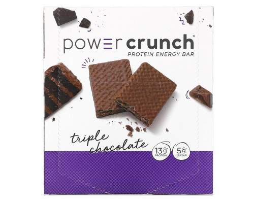 BNRG, Power Crunch Protein Energy Bar, Original Triple Chocolate, 12 Bars, 1.4 oz (40 g) Each BNRG, Power Crunch Protein Energy Bar, Original Triple Chocolate, 12 Bars, 1.4 oz (40 g) Each