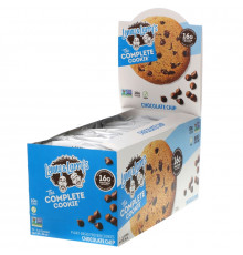 Lenny & Larry's, Complete Cookie, с шоколадными чипсами, 12 шт, одно печенье - 4 унции (113 гр)