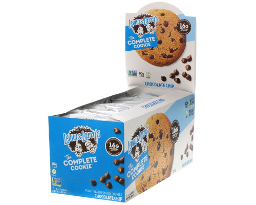 Lenny & Larry's, Complete Cookie, с шоколадными чипсами, 12 шт, одно печенье - 4 унции (113 гр) Lenny & Larry's, Complete Cookie, с шоколадными чипсами, 12 шт, одно печенье - 4 унции (113 гр)