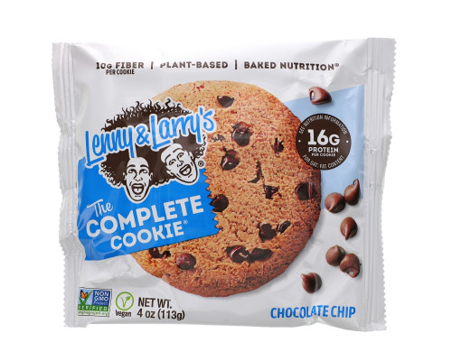 Lenny & Larry's, Complete Cookie, с шоколадными чипсами, 12 шт, одно печенье - 4 унции (113 гр) Lenny & Larry's, Complete Cookie, с шоколадными чипсами, 12 шт, одно печенье - 4 унции (113 гр)
