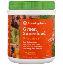 Amazing Grass Green Superfood Иммунитет мандарин 74 унции (210 г)