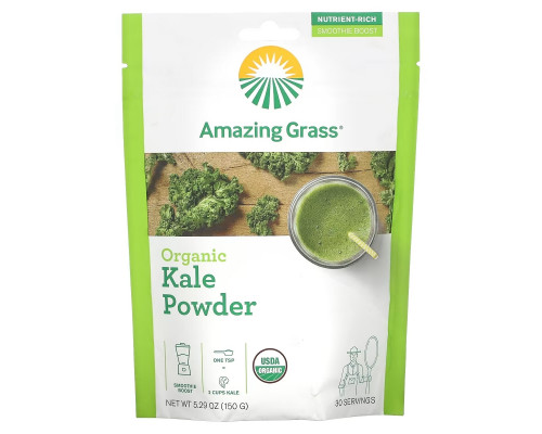 Amazing Grass, Organic Kale Powder, 5.29oz (150g) Amazing Grass, Organic Kale Powder, 5.29oz (150g)