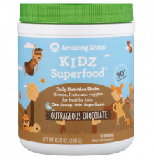 Amazing Grass Kidz SuperFood Эпатажный вкус шоколада 6,5 унций (180 г)