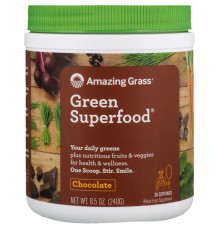 Amazing Grass Green SuperFood шоколадный сухой напиток 85 унции (240 г)