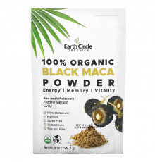 Earth Circle Organics, Organic Black Maca Powder, 8 oz (226.7 g)