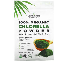 Earth Circle Organics Чистая натуральная хлорелла в порошке 4 унции (113 г)