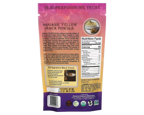 Earth Circle Organics Порошок сырой маки 8 унций (227 г) Earth Circle Organics Порошок сырой маки 8 унций (227 г)
