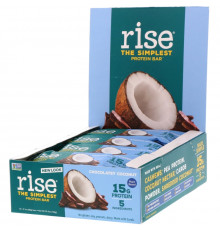 Rise Bar, Рисовый Протеиновый Батончик, Шоколадный Кокос, 12 штук, по 2,1 унции (60 г) каждый