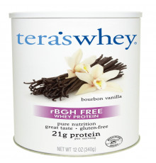 Tera's Whey, rBGH-Free Whey Protein, Bourbon Vanilla, 12 oz (340 g)