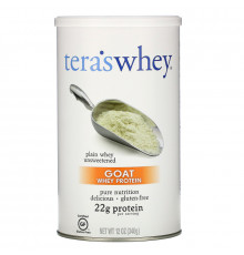 Tera's Whey, Козий сывороточный протеин, простая несладкая сыворотка, 12 унций (340 г)