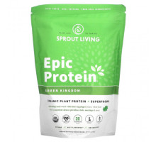 Суперфуды Sprout Living, Epic Protein, органический растительный протеин и суперпродукты, Green Kingdom, 455 г (1 фунт)