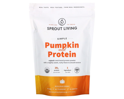 Sprout Living, Simple, Organic Pumpkin Seed Protein, 1 lb (454 g) Sprout Living, Simple, Organic Pumpkin Seed Protein, 1 lb (454 g)