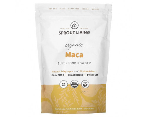 Суперфуды Sprout Living, Органическая мака, порошок из суперфудов, 450 г (1 фунт) Суперфуды Sprout Living, Органическая мака, порошок из суперфудов, 450 г (1 фунт)