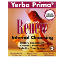 Yerba Prima, Women's Renew Internal Cleansing, 3 Part Program, 300 Capsules