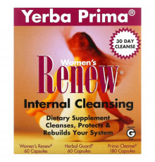 Yerba Prima, Women's Renew Internal Cleansing, 3 Part Program, 300 Capsules