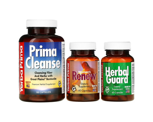 Yerba Prima, Women's Renew Internal Cleansing, 3 Part Program, 300 Capsules Yerba Prima, Women's Renew Internal Cleansing, 3 Part Program, 300 Capsules