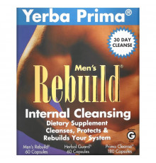 Yerba Prima, Men's Rebuild Internal Cleansing, 3 Part Program, 3 Bottles