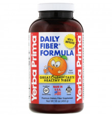 Yerba Prima, Смесь клетчатки Daily Fiber, вкус апельсина, 340 г