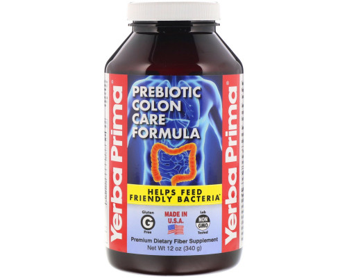 Yerba Prima, Формула укрепления здоровья кишечника, 12 унций (340 г) Yerba Prima, Формула укрепления здоровья кишечника, 12 унций (340 г)