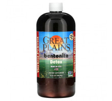 Для пищеварительной системы Yerba Prima, Great Plains Bentonite Detox, 946 мл (32 жидк. Унции)