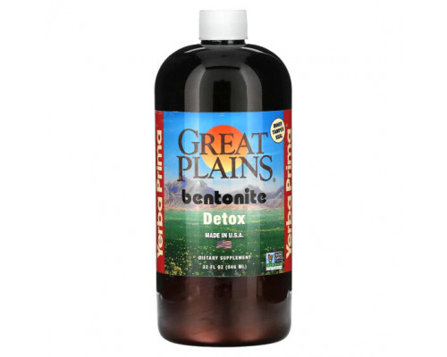 Для пищеварительной системы Yerba Prima, Great Plains Bentonite Detox, 946 мл (32 жидк. Унции) Для пищеварительной системы Yerba Prima, Great Plains Bentonite Detox, 946 мл (32 жидк. Унции)