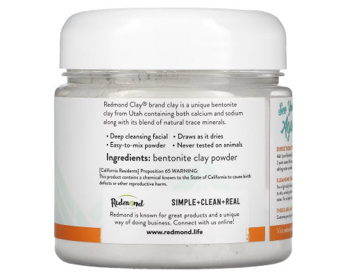 Redmond Trading Company, Bentonite Clay, 10 oz (284 g) Redmond Trading Company, Bentonite Clay, 10 oz (284 g)