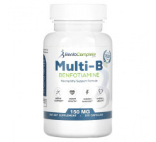 Антиоксиданты Benfotiamine Inc., Поддерживающая формула Multi-B при нейропатии, 150 мг, 120 капсул
